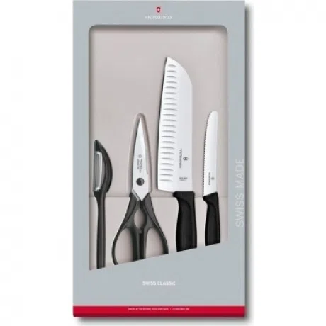 Набор кухонных ножей Victorinox Swiss Classic, черный
