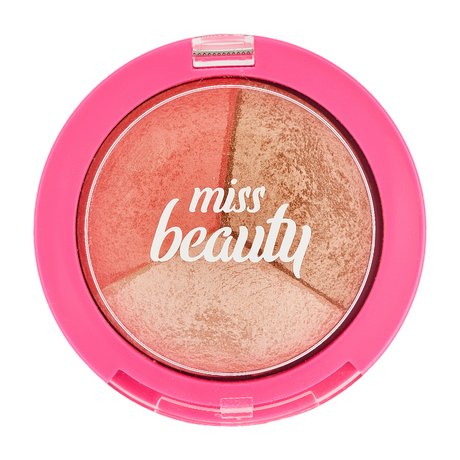 Румяна и хайлайтер Golden Rose Miss Beauty, 2 оттенка румян и хайлайтер