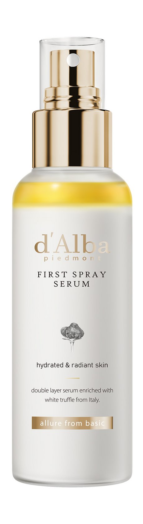 Спрей-сыворотка для лица d'Alba White Truffle First Spray Serum, белый трюфель, питание и увлажнение, нанесение поверх макияжа, гипоаллергенно