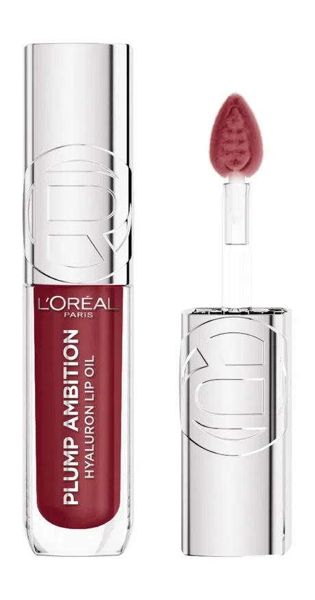 Блеск-масло для губ L'Oréal Paris Plump Ambition Hyaluron Lip Oil, гиалуроновая кислота, невесомая текстура, аппликатор-кушон, эффект жидкого стекла