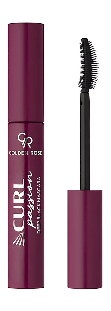 Тушь для ресниц Golden Rose Curl Passion Deep Black, чёрная