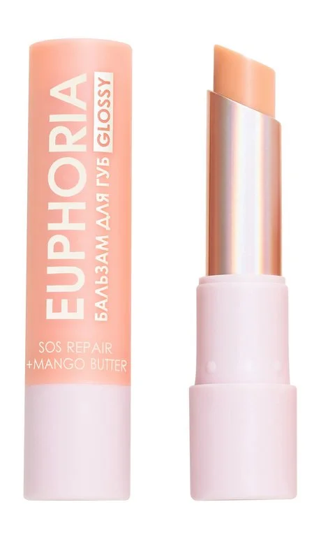 Бальзам для губ Art-Visage Euphoria Glossy SOS Repair, лёгкий персиковый