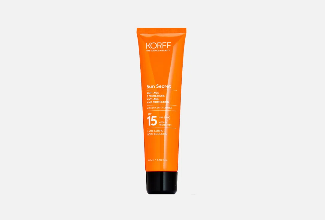 Солнцезащитная эмульсия для тела Korff Sun Secret, SPF15, 100 мл
