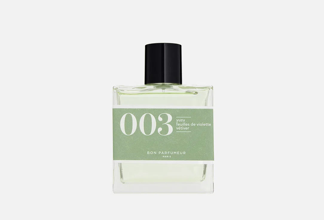 Парфюмерная Bon Parfumeur Paris вода 003-yuzu,feuilles de violette,vetiver 100мл