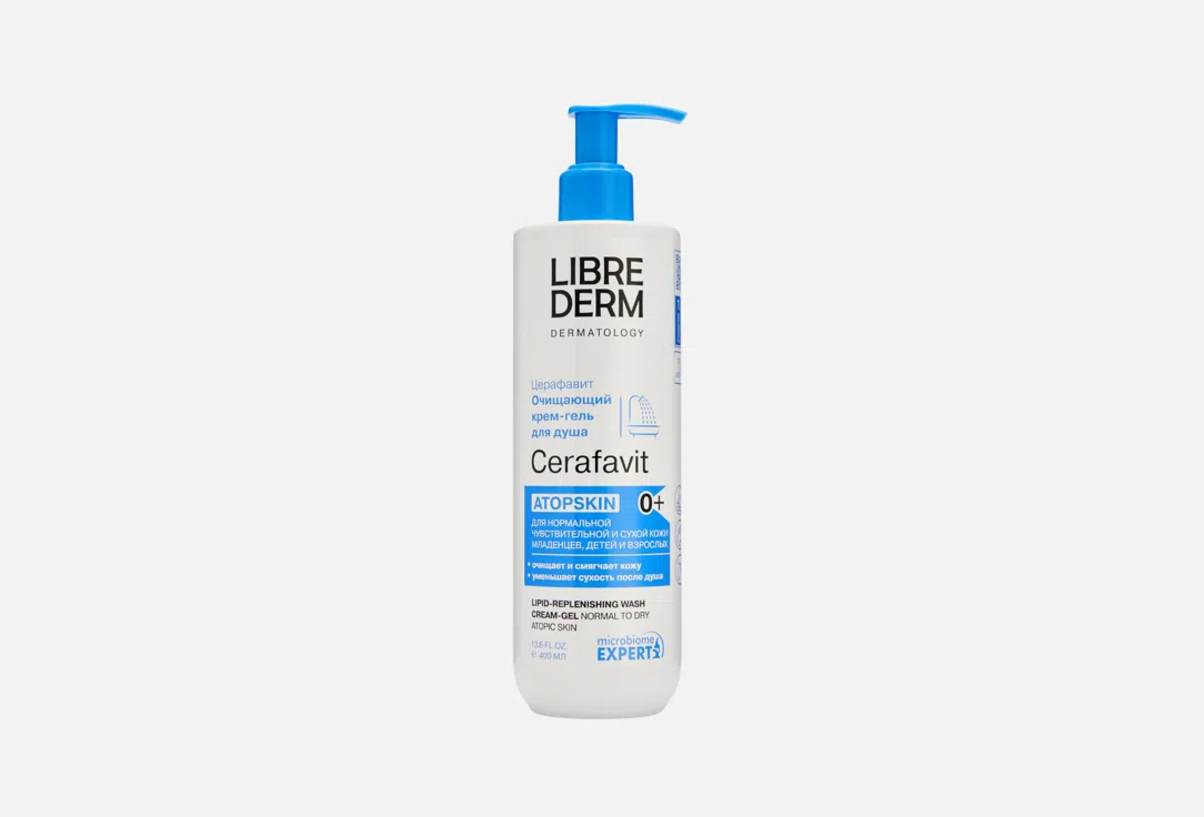 Librederm Крем-гель для лица и тела Dermatology Липидивосстанавливающий Cerafavit 400мл