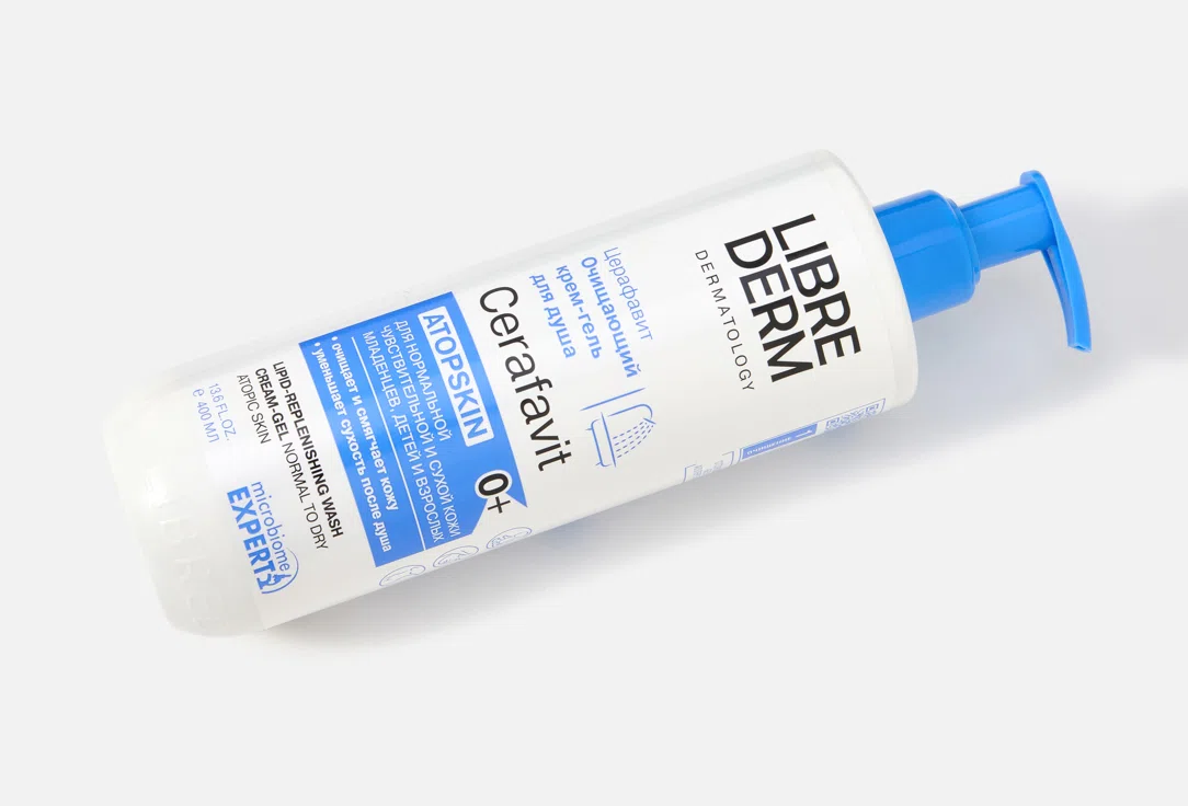 Librederm Крем-гель для лица и тела Dermatology Липидивосстанавливающий Cerafavit 400мл