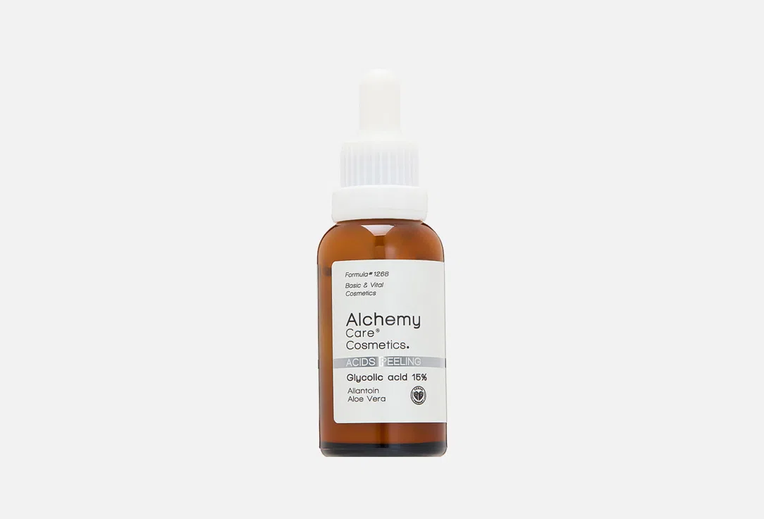 Сыворотка-пилинг с гликолевой кислотой для лица Alchemy Care Cosmetics "Glycolic acid 15%", линия Acids Peeling