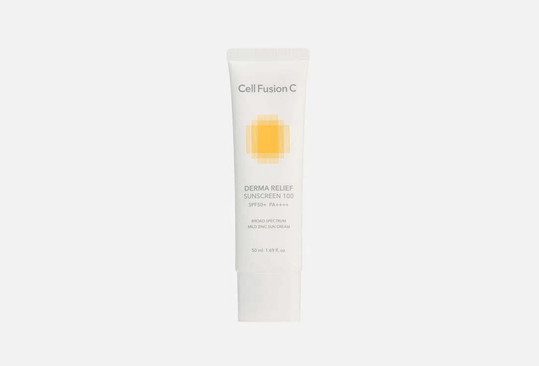 Cell Fusion C Крем для лица солнцезащитный Derma Relief SUNSCREEN100 SPF50+ 50мл