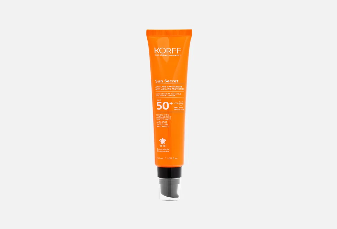 Korff Флюид для лица Sun Secret Anti-age And Protection Anti-spot Matt Effect SPF50+ 50мл