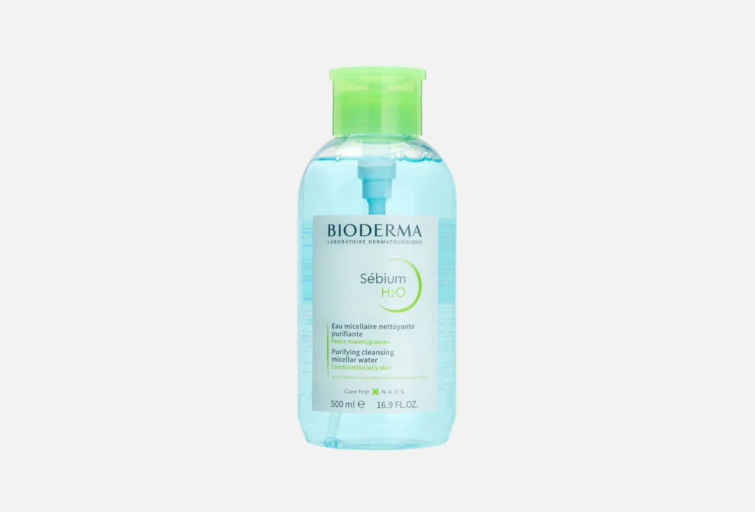 Мицеллярная вода Bioderma Sebium H2O с помпой, 500 мл