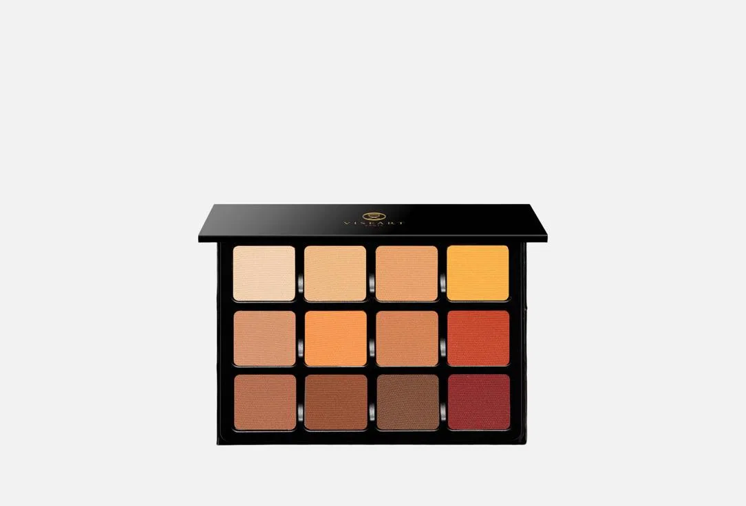 Палетка матовых теней для век Viseart 10 Warm Matte, 24 г