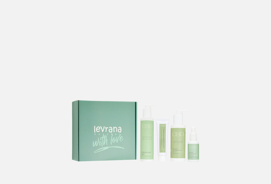 Набор для ухода за кожей лица Levrana CBD Sensitive Skin, 4 предмета