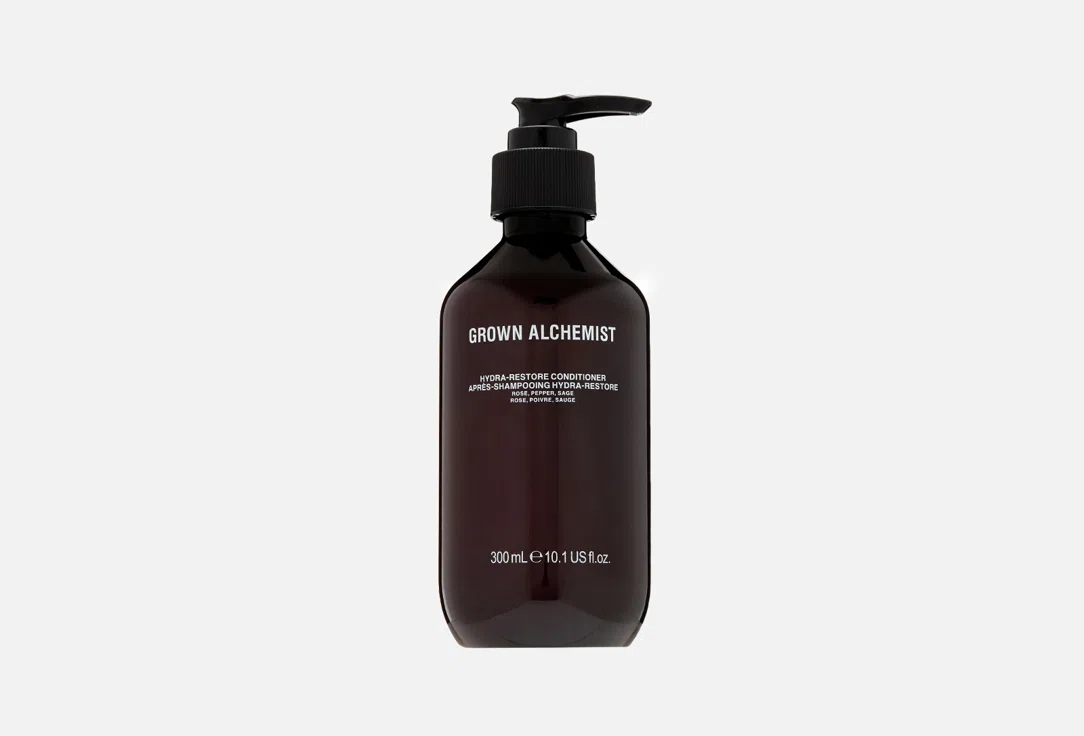 Интенсивно увлажняющий кондиционер для волос Grown Alchemist Дамасская роза, черный перец и шалфей, 300 мл