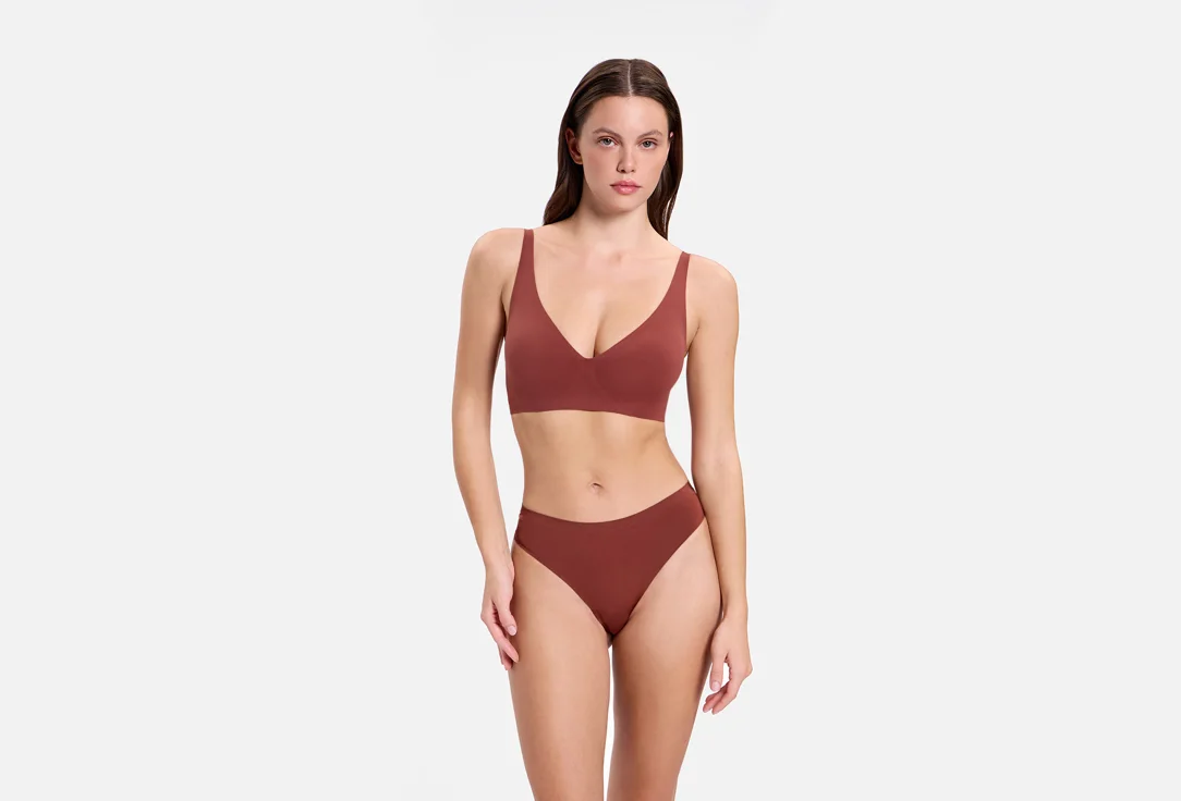 Трусы-бразильяна Belle You W2090088, средняя посадка, терракотовые, M/L