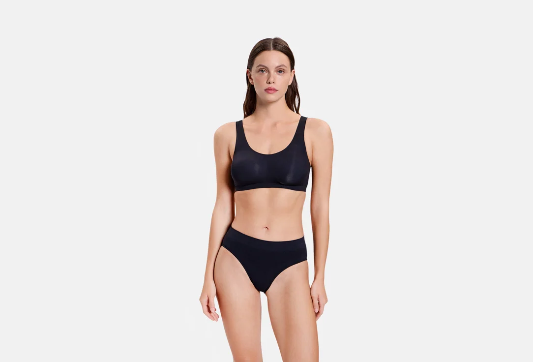 Трусы-слипы Belle You W2090165, средняя посадка, чёрные, XL-2XL