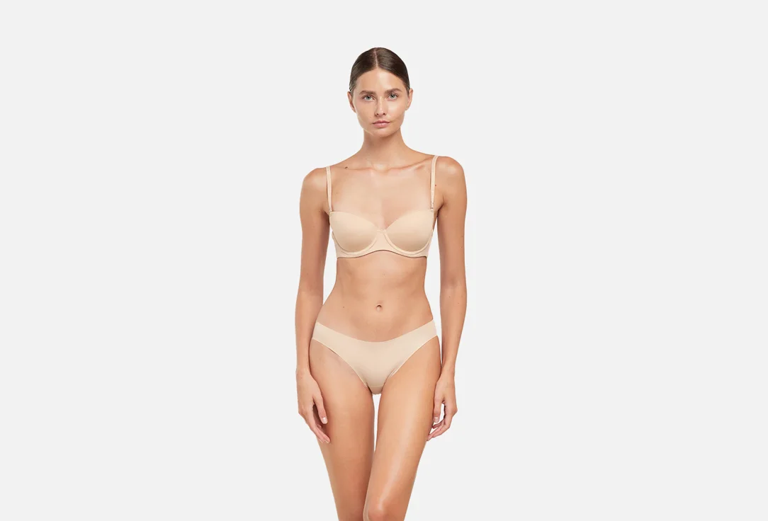 Трусы-слипы женские Incanto Skin Seamless, бежевые, размер XL
