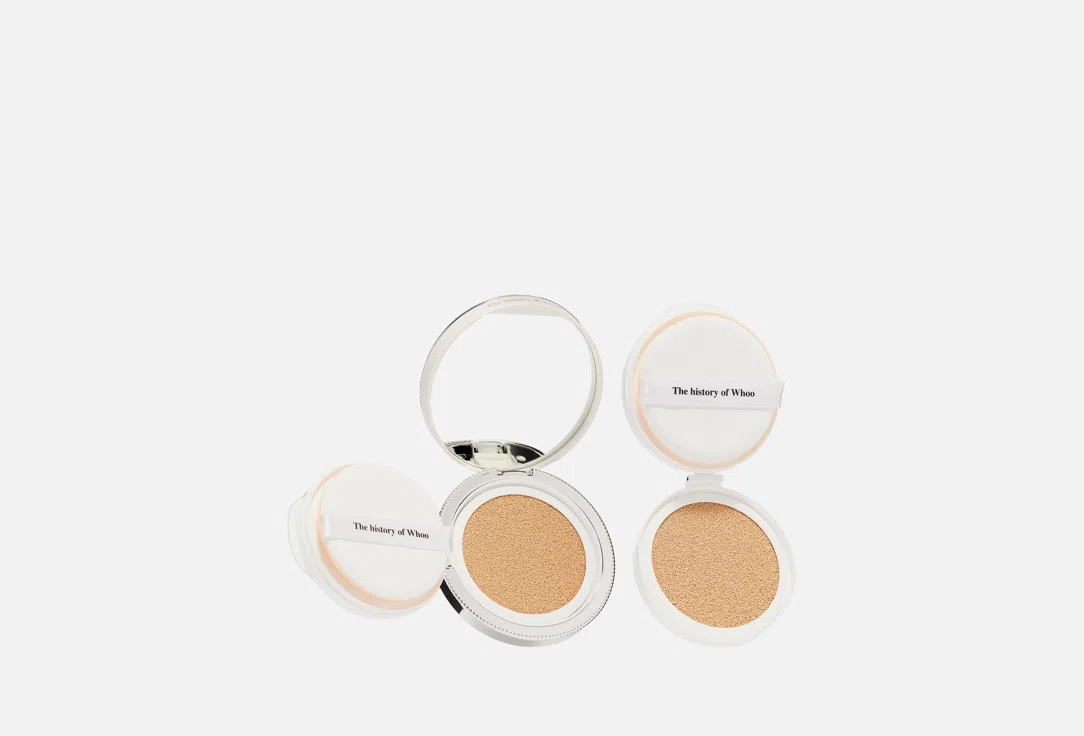 Тональный кушон The Whoo Gongjinhyang Seol Radiant White, SPF50+, оттенок 21, с рефилом