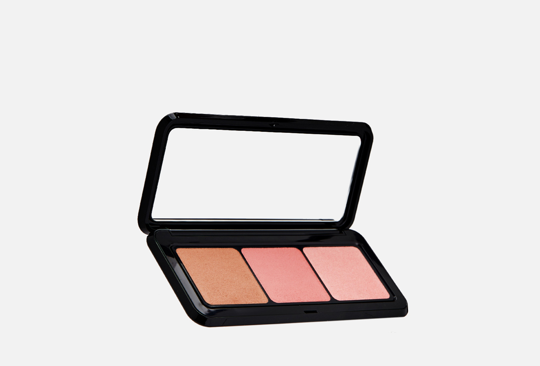 Палетка для лица KIKO MILANO Multi Finish Trio, бронзер и румяна, оттенок 01 Coral, 7 г