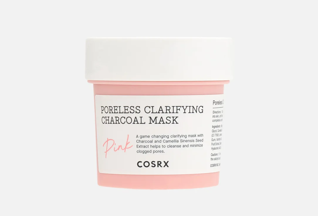 Маска для лица COSRX Poreless Clarifying Charcoal Mask очищающая с углем, 110 г