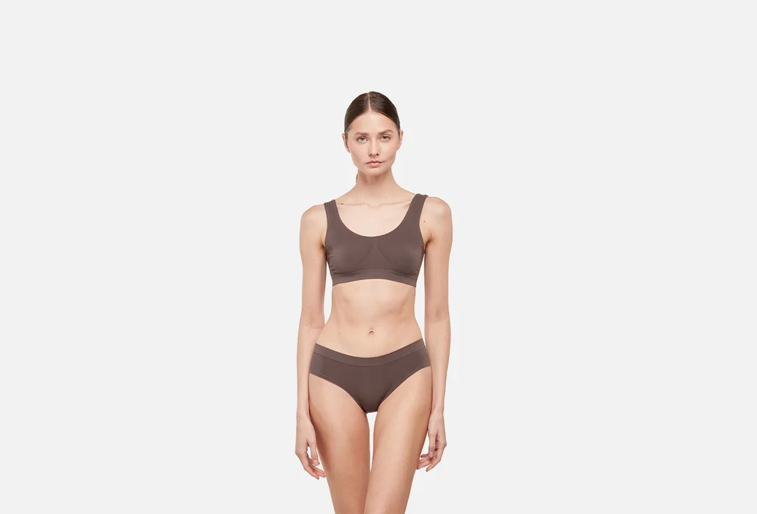 Трусы-стринги Belle YOU 978B с низкой посадкой, горячий шоколад, размер XL/XXL