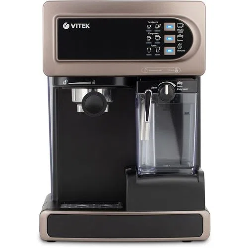 Кофеварка Vitek VT-1517 Bn, рожковая, коричневый /черный