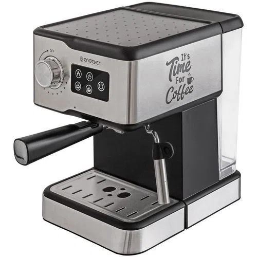 Кофеварка Endever Costa-1095, рожковая, стальной /черный