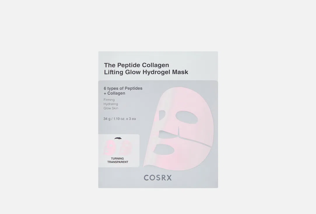 Набор гидрогелевых масок для лица Cosrx The Peptide Collagen Lifting Glow Hydrogel Mask, 3 шт.