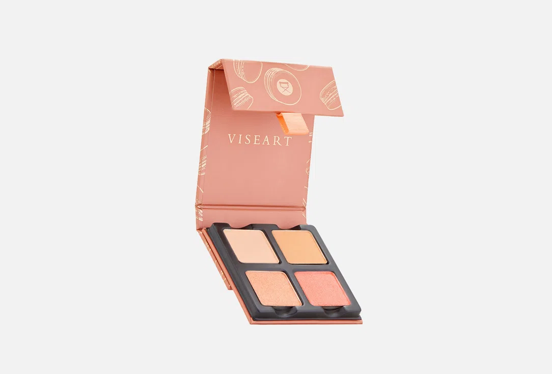 VISEART Палетка теней д/век Petits Fours Peche 6гр