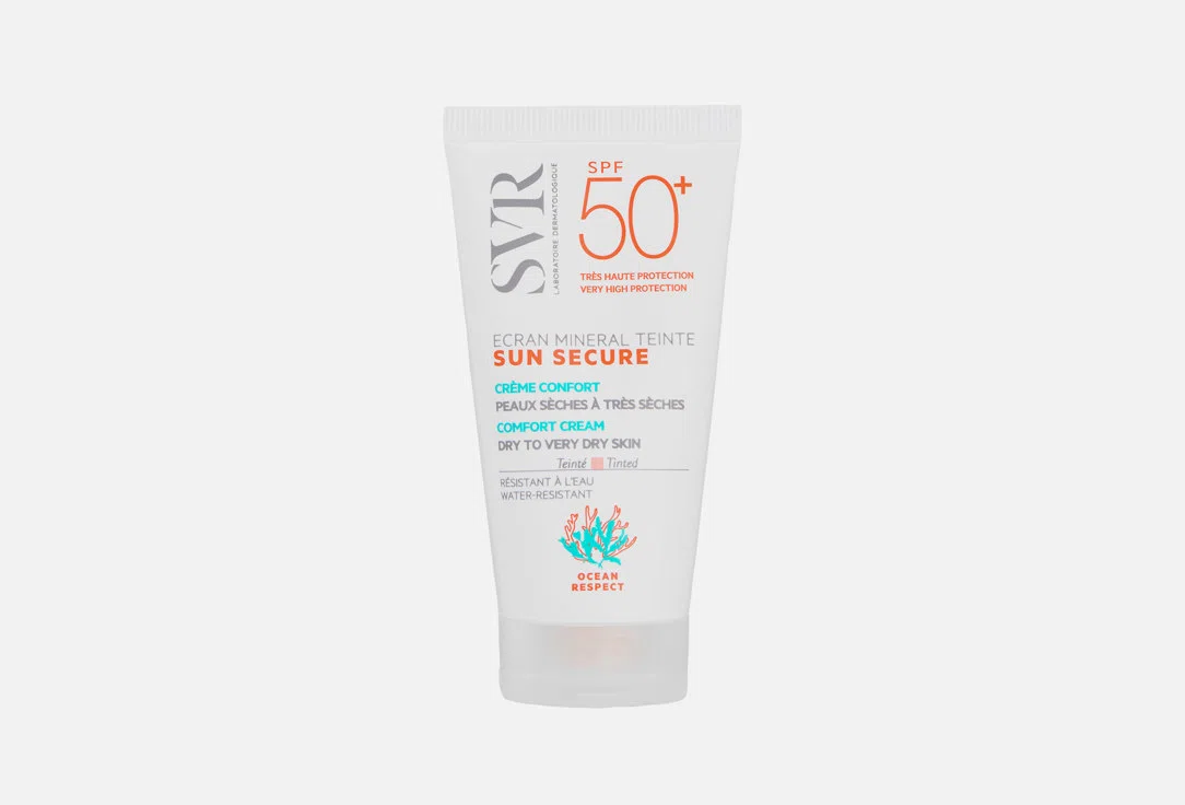 Тонирующий солнцезащитный крем для сухой кожи лица SVR, SPF50+, 60 г