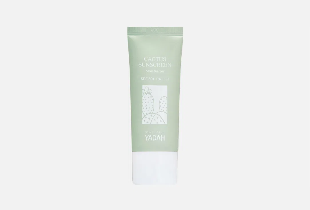 Солнцезащитный крем для лица с экстрактом кактуса Yadah Cactus, SPF50+ PA++++, 35 мл