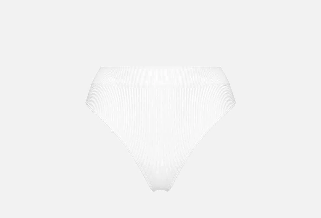 Трусы-стринги Belle You W2090067, в рубчик, белые, M/L