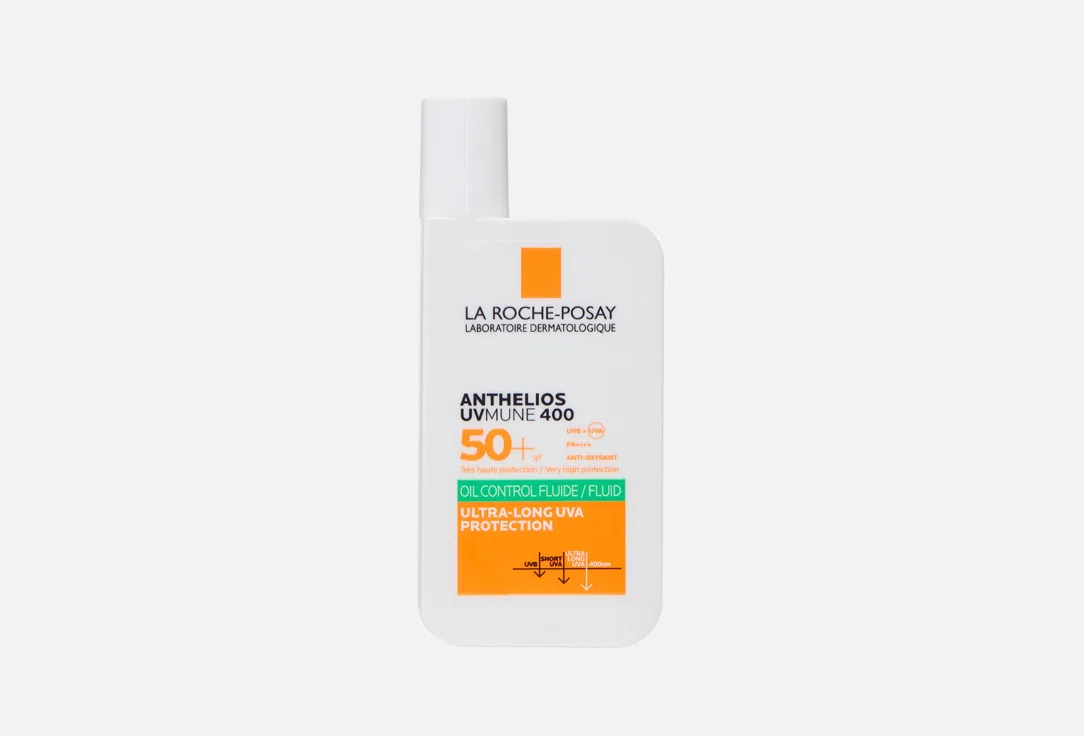 Матирующий солнцезащитный флюид для лица La Roche-Posay Anthelios UVMune 400, SPF 50+, 50 мл