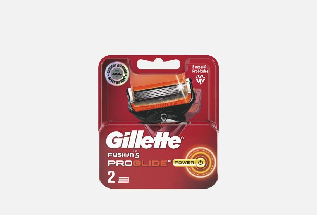 Сменные кассеты для бритвы Gillette Fusion5 ProGlide Power, 2 шт