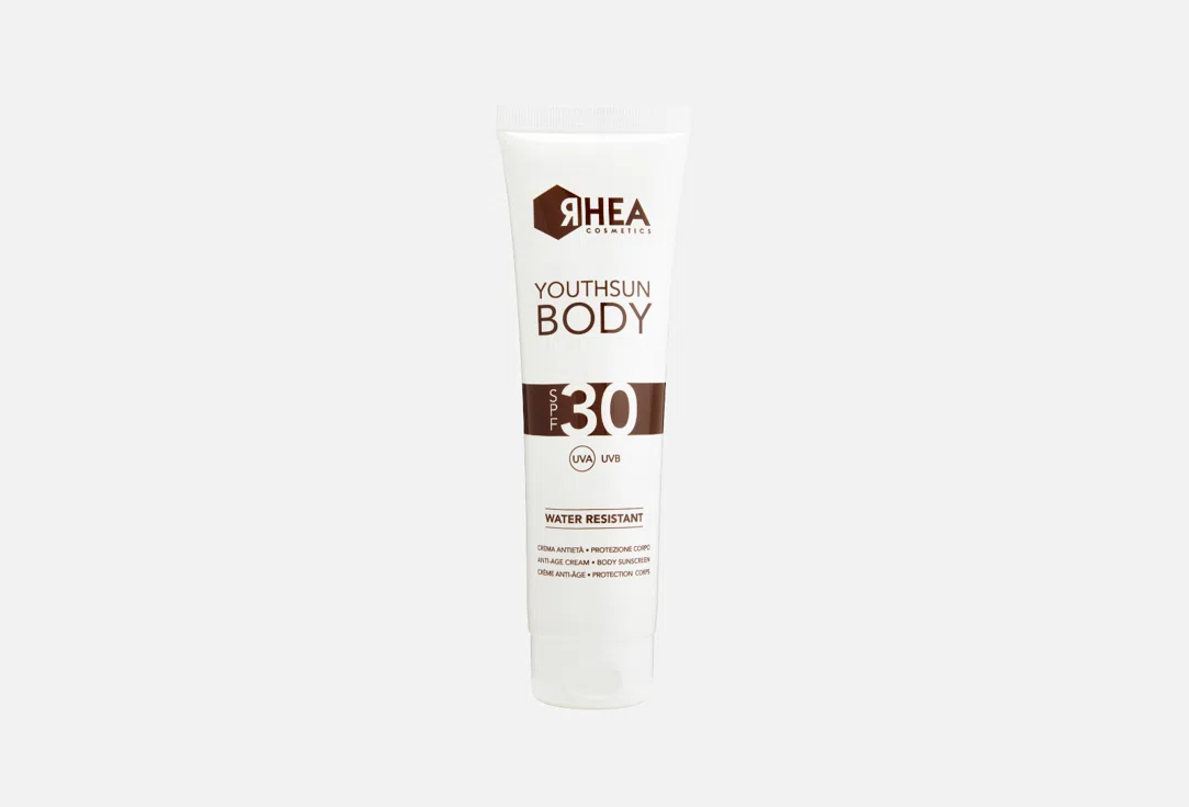 Антивозрастной солнцезащитный лифтинг-крем для тела Rhea Youth Sun, SPF30, 150 мл