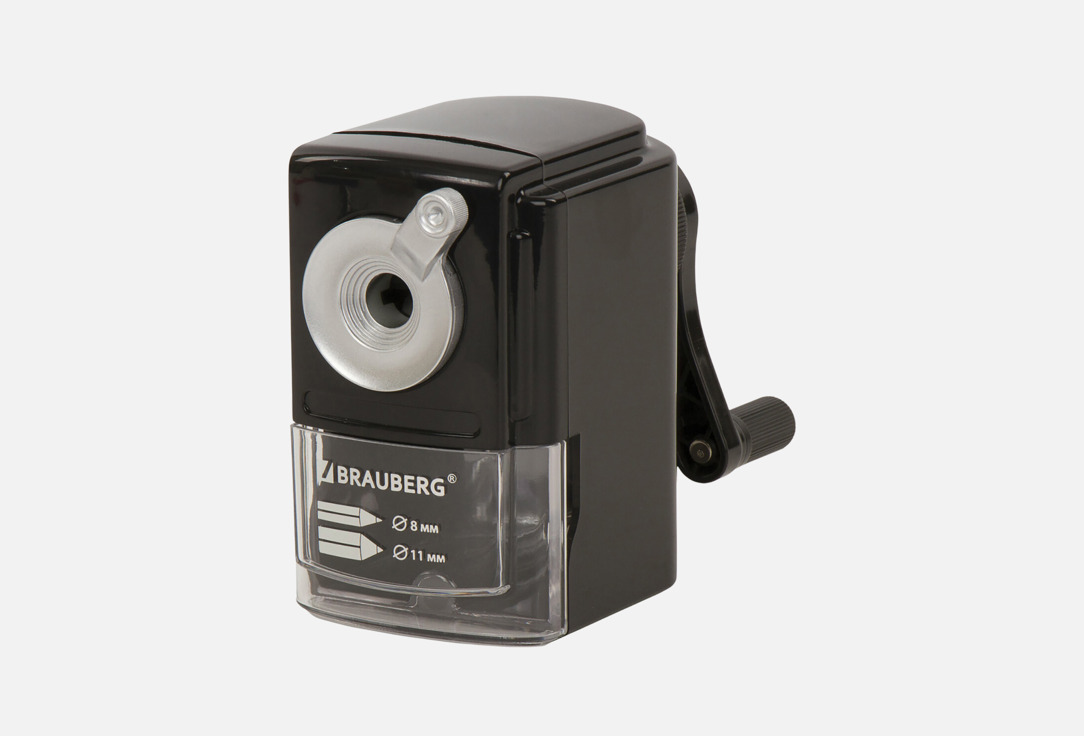 Точилка механическая Brauberg Style, 8-11 мм, черная