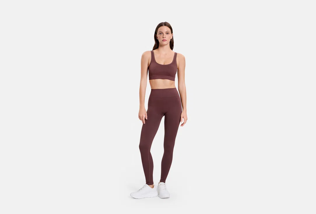 Спортивные легинсы Belle You, размер XS-S, коричневые