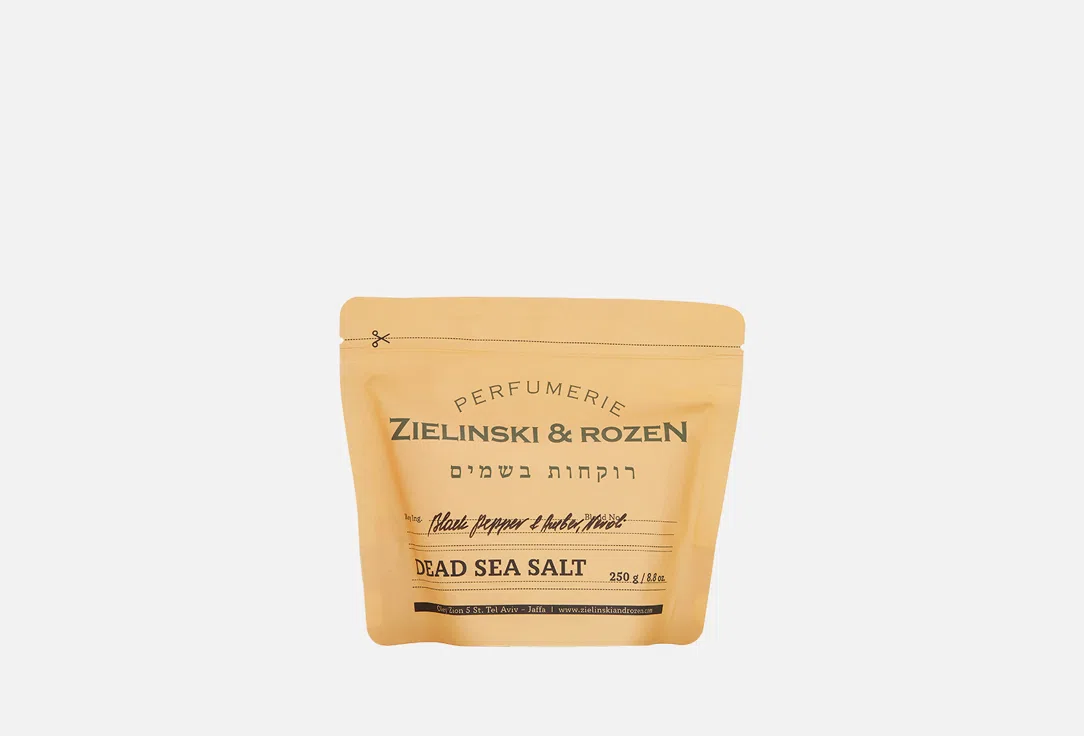 Соль для ванн Zielinski & Rozen Black Pepper, Vetiver, Neroli, Amber, 250 г