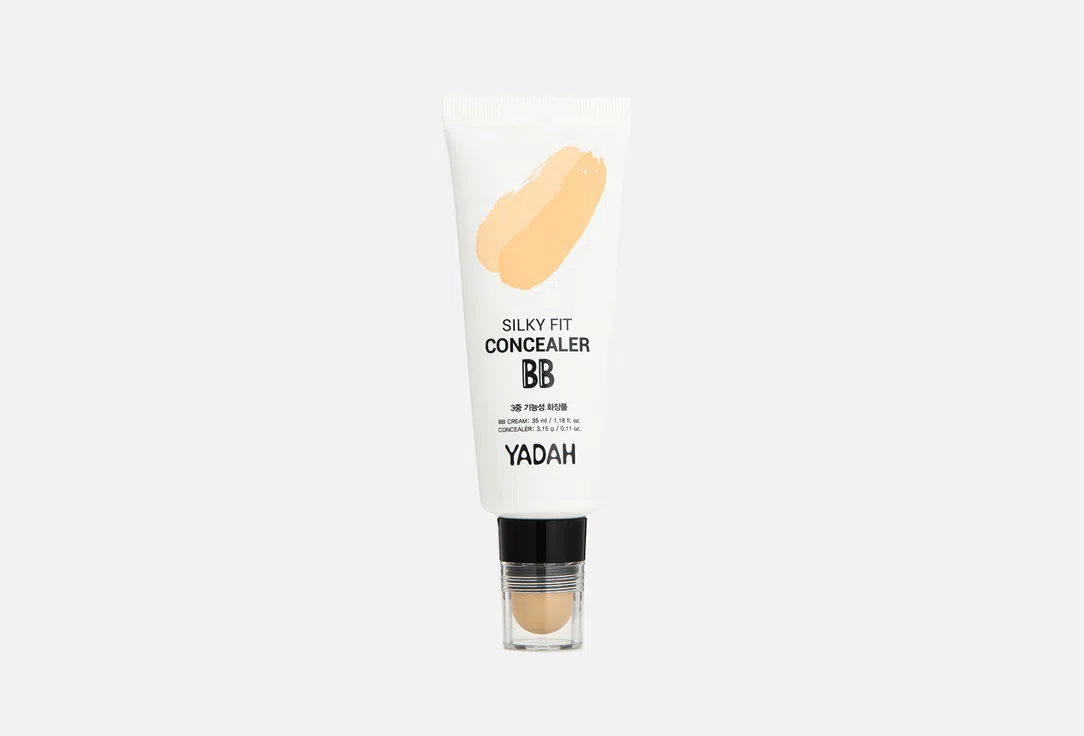 YADAH Консилер и ВВ крем 2 в 1 SILKY FIT, т.21 LIGHT BEIGE