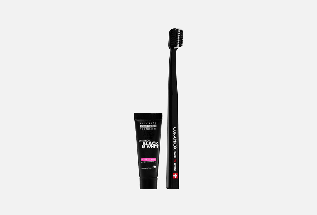 Набор Curaprox: зубная щетка CS5460 Ultra Soft и зубная паста Black Is White 10 мл