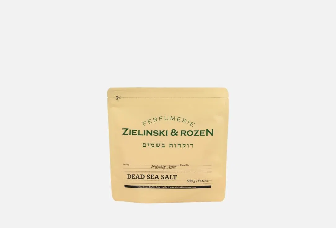 Соль для ванн Мертвого моря ZIELINSKI & ROZEN Rosemary & Lemon, 500 г
