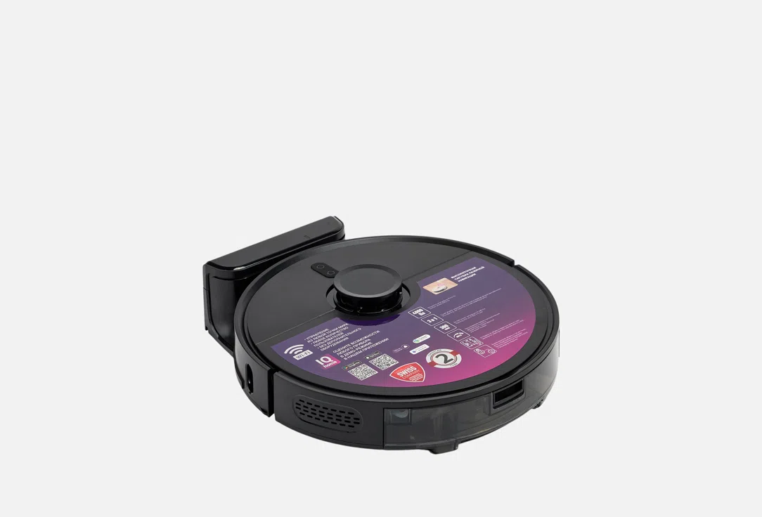 Робот-пылесос Polaris PVCR 4500 WiFi IQ Home для сухой и влажной уборки, черный