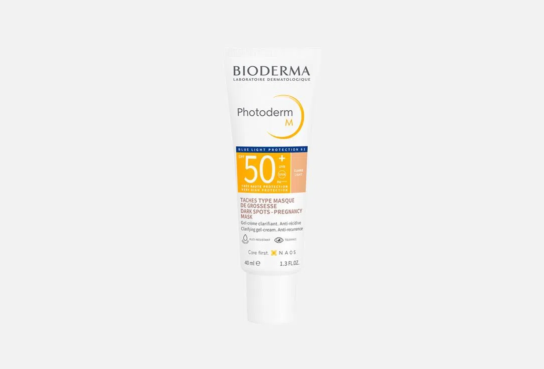 Солнцезащитный крем-гель для лица Bioderma SPF 50+, оттенок Claire Light, 40 мл