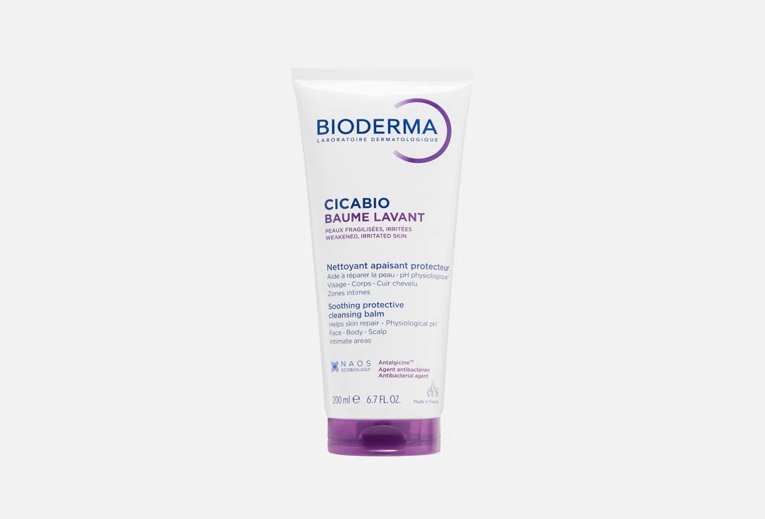 Очищающий бальзам для лица и тела Bioderma Cicabio Baume Lavant, 200 мл