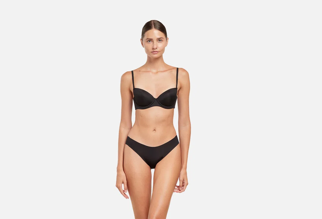 Трусы-бразилиано Incanto Skin Seamless, черные (Nero), размер 4 (L)