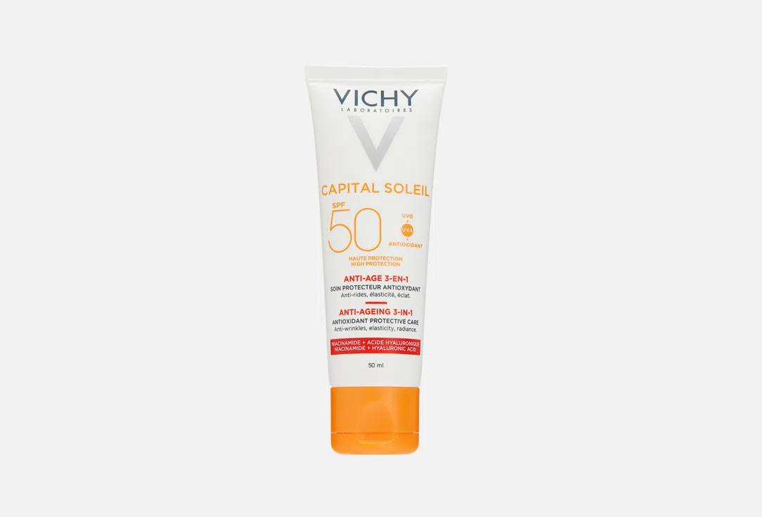 Солнцезащитный крем для лица Vichy Capital Soleil UV-Age SPF 50+, 50 мл