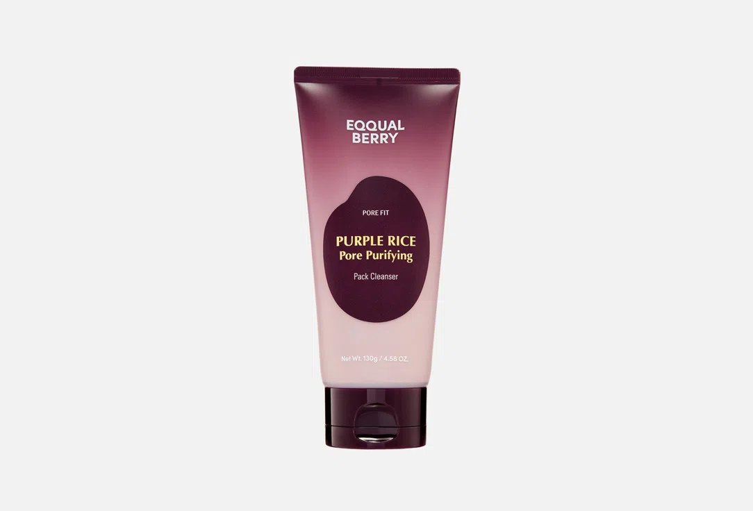 EQQUALBERRY Маска-пенка для лица Purple Rice Pore Purifying 130гр