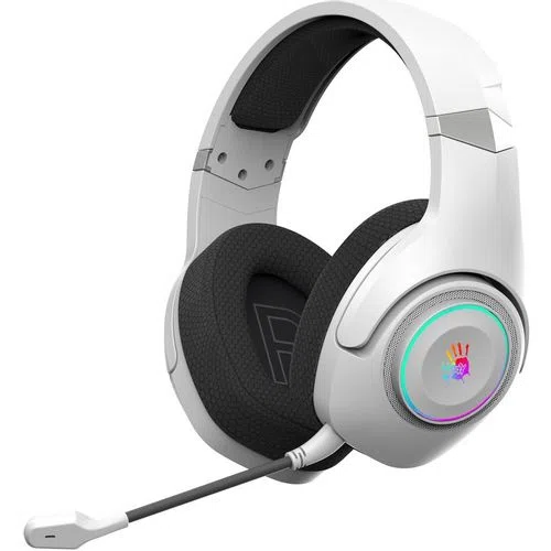 Гарнитура компьютерная игровая A4TECH Bloody GR270, для компьютера и игровых консолей, мониторные, Bluetooth/радио, белый