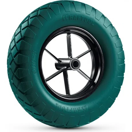 Колесо для садовой тачки Kraftool MAXDrive 39869, 380 мм, бескамерное полиуретановое